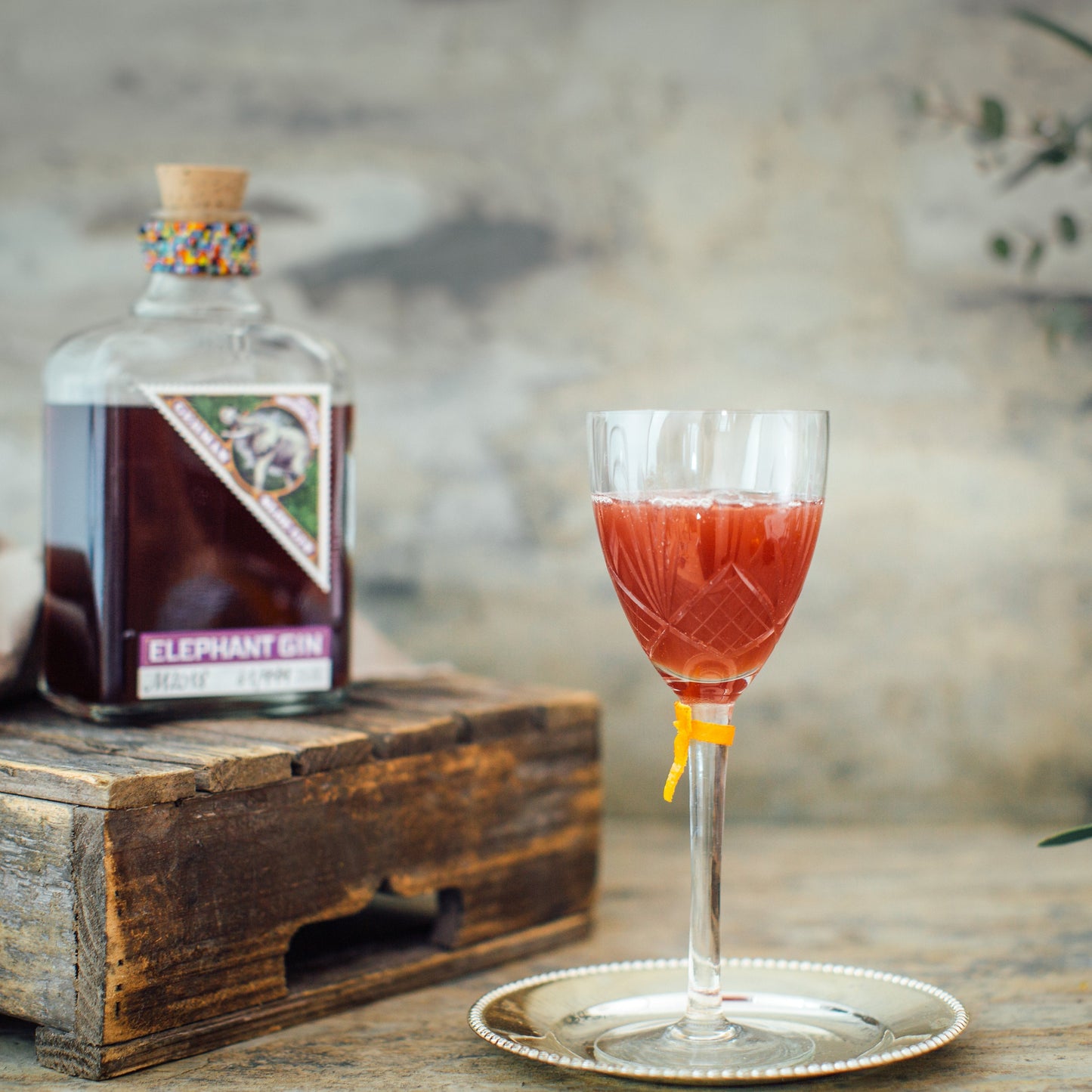 Elephant Sloe Gin in Geschenkbox mit Tumbler Glas