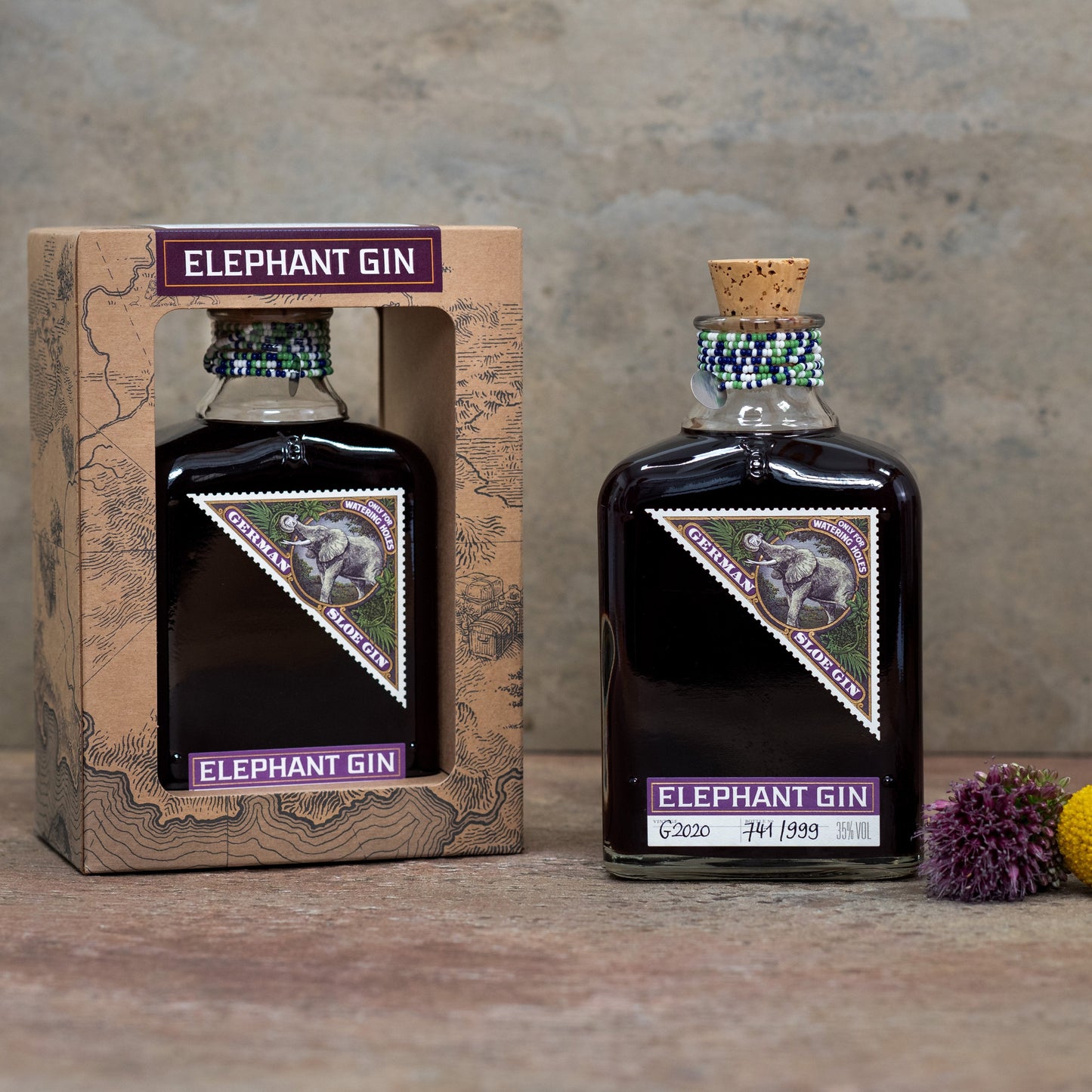 Elephant Sloe Gin in Geschenkbox mit Tumbler Glas
