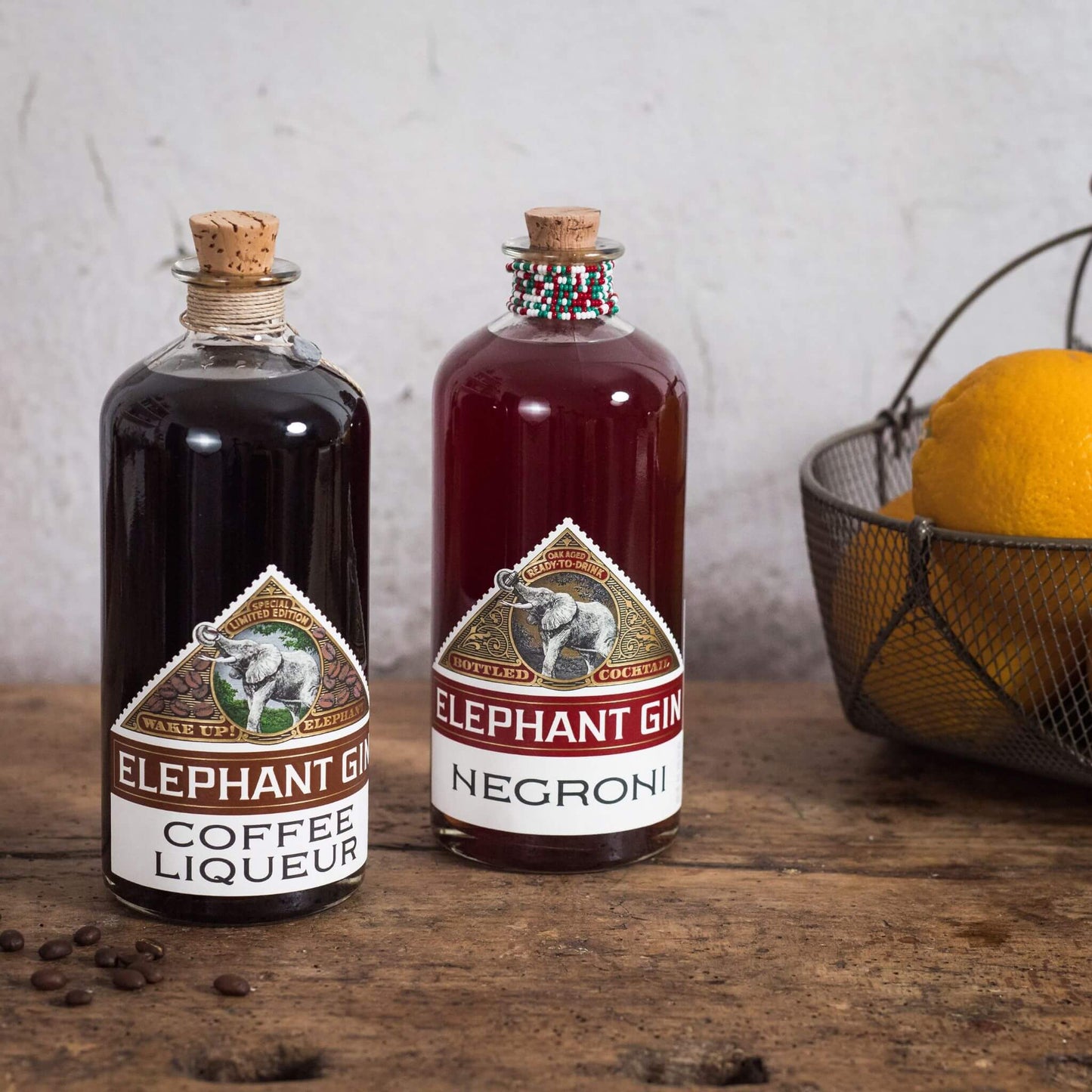 Elephant Gin Negroni 700ml & Coffee Liqueur 700ml Bundle