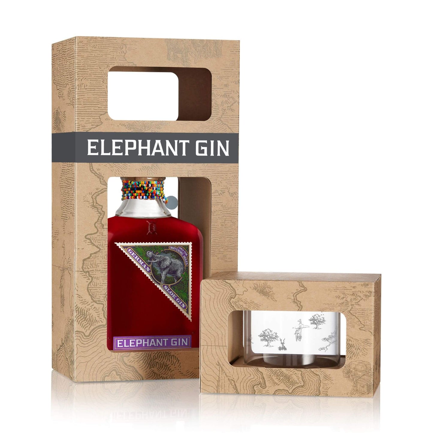 Elephant Sloe Gin in Geschenkbox mit Tumbler Glas
