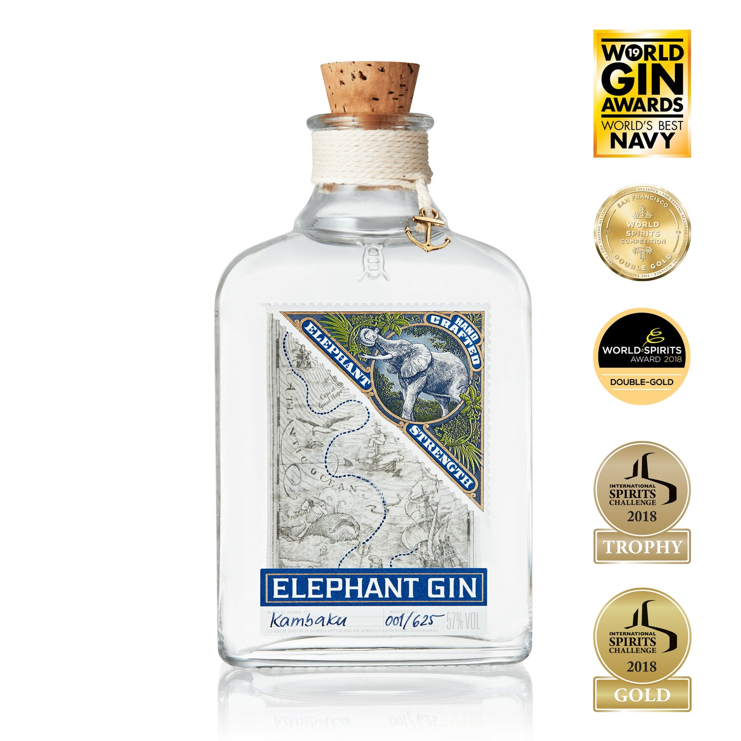 Elephant Strength Gin in Geschenkbox mit Tumbler Glas