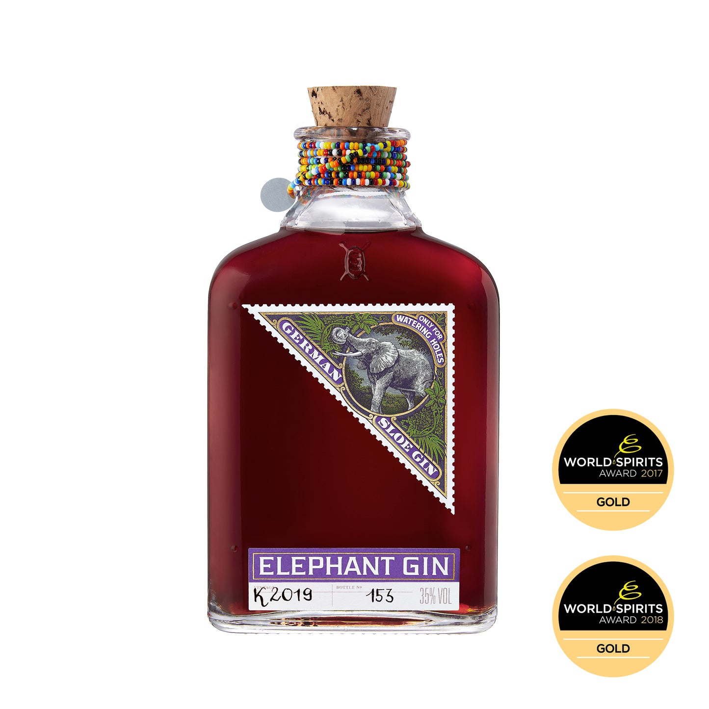 Personalisierbarer Elephant Sloe Gin in Leinengeschenkbox