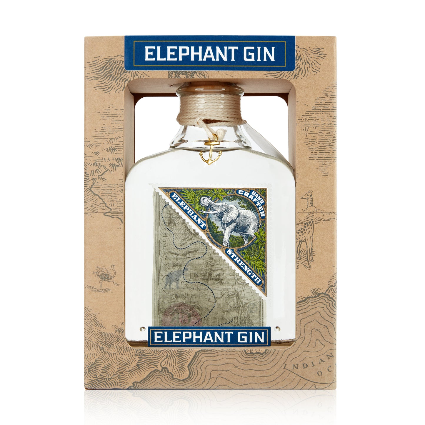 Elephant Strength Gin in Geschenkbox mit Tumbler Glas