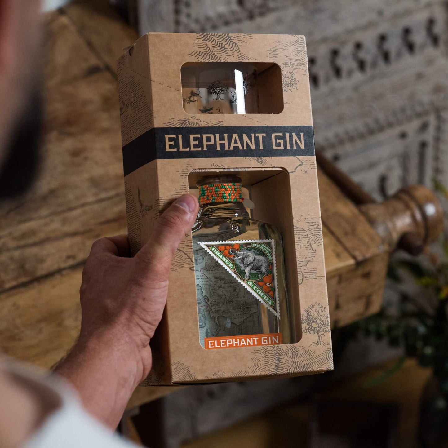 Elephant Orange Cocoa Gin in Geschenkbox mit Tumbler Glas